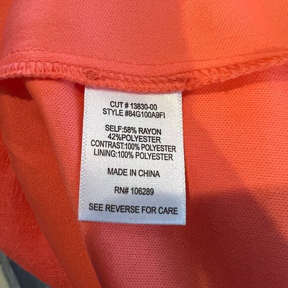 Trixxi Women's Coral/Orange Summer and/or Vacation Dress, Size Medium - Picture 10 of 11